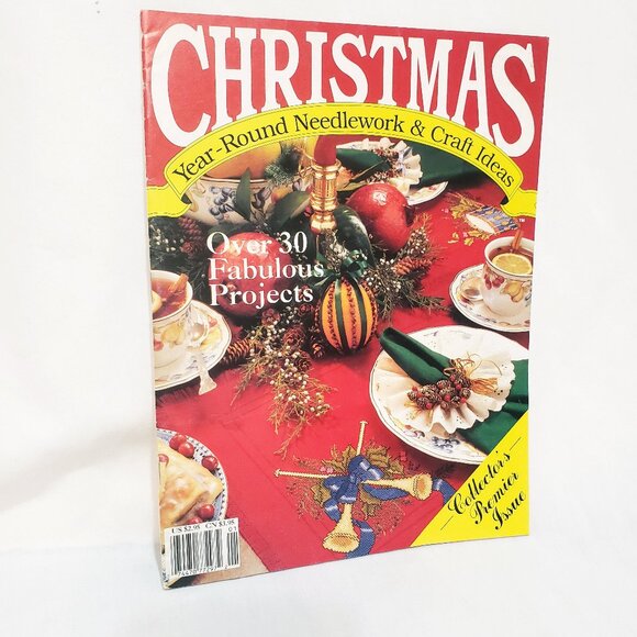 Christmas Year Round Needlework Craft Ideas Cross Stitch Booklet 1990 30 Project - Picture 1 of 10